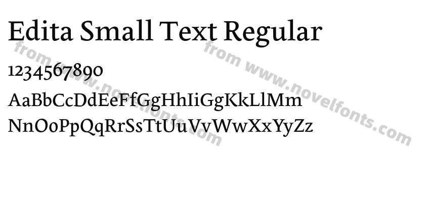 Edita Small Text RegularPreview