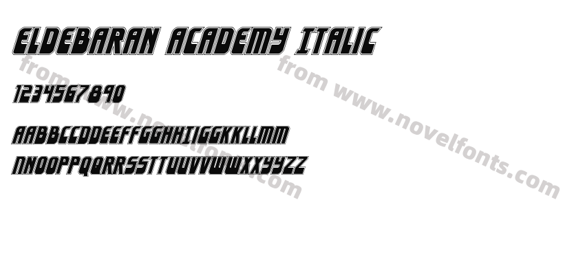 Eldebaran Academy ItalicPreview