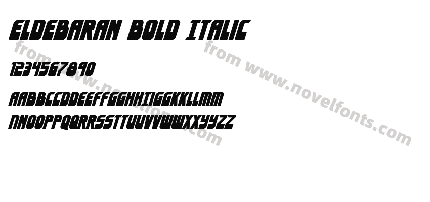 Eldebaran Bold ItalicPreview