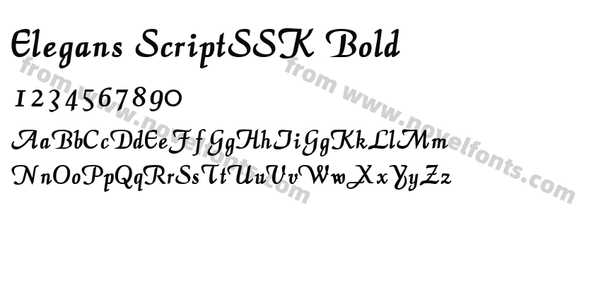 Elegans ScriptSSK BoldPreview