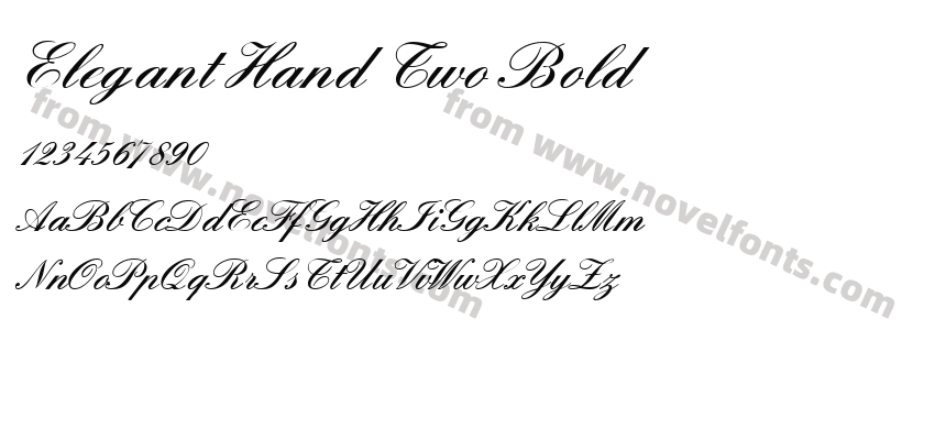 Elegant Hand Two BoldPreview