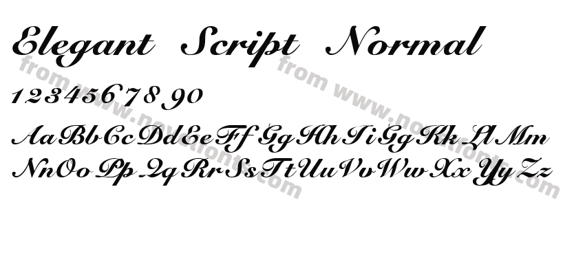 Elegant Script NormalPreview
