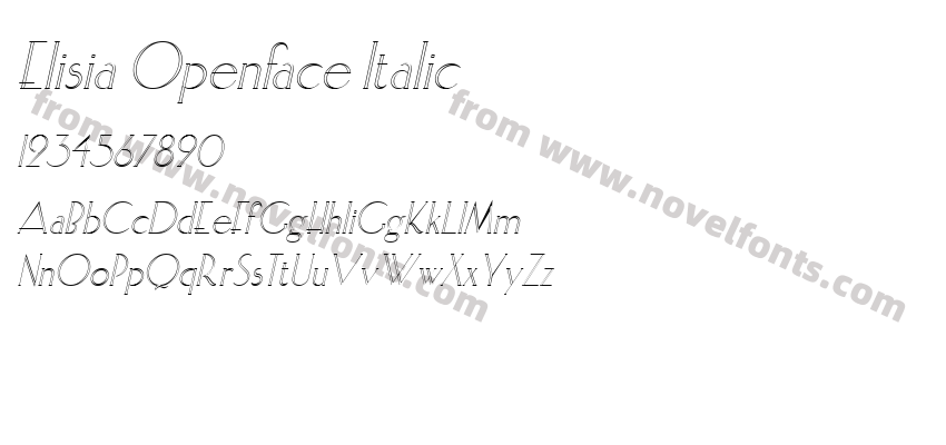 Elisia Openface ItalicPreview