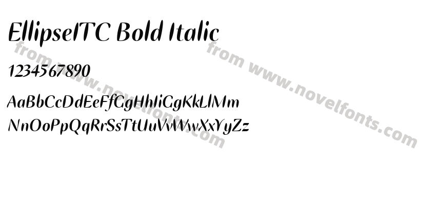 EllipseITC Bold ItalicPreview