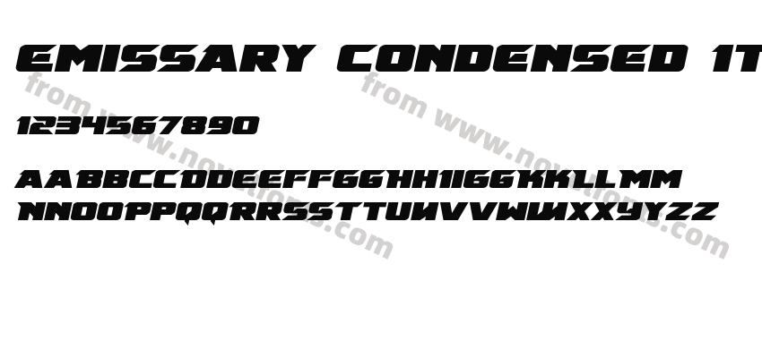 Emissary Condensed ItalicPreview