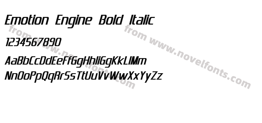 Emotion Engine Bold ItalicPreview