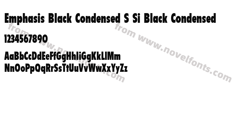 Emphasis Black Condensed S Si Black CondensedPreview