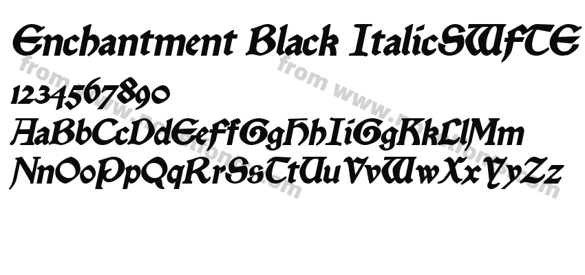 Enchantment Black ItalicSWFTEPreview