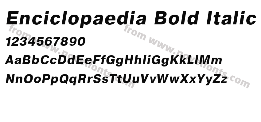 Enciclopaedia Bold ItalicPreview