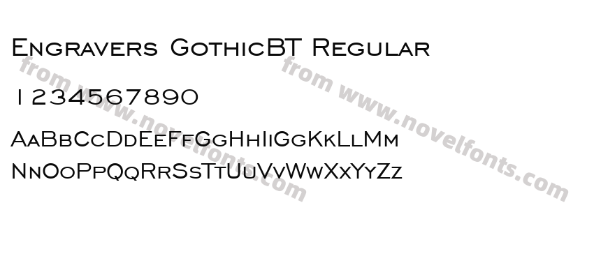 Engravers GothicBT RegularPreview