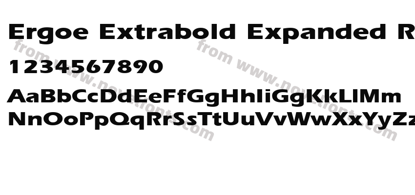 Ergoe Extrabold Expanded RegularPreview