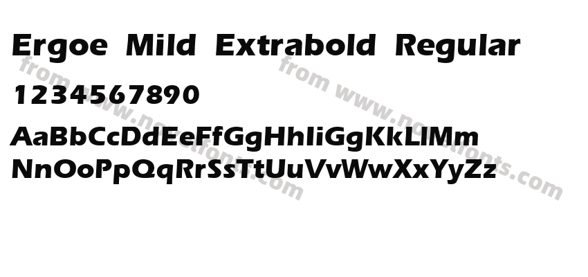 Ergoe Mild Extrabold RegularPreview