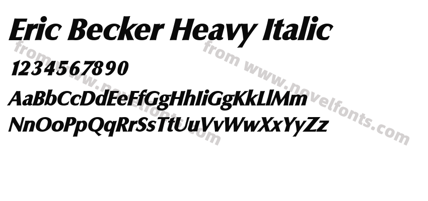 Eric Becker Heavy ItalicPreview