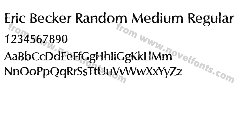 Eric Becker Random Medium RegularPreview