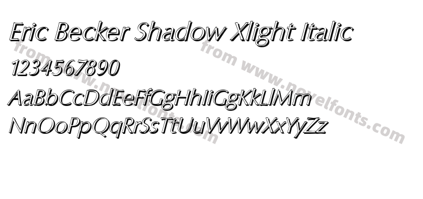 Eric Becker Shadow Xlight ItalicPreview