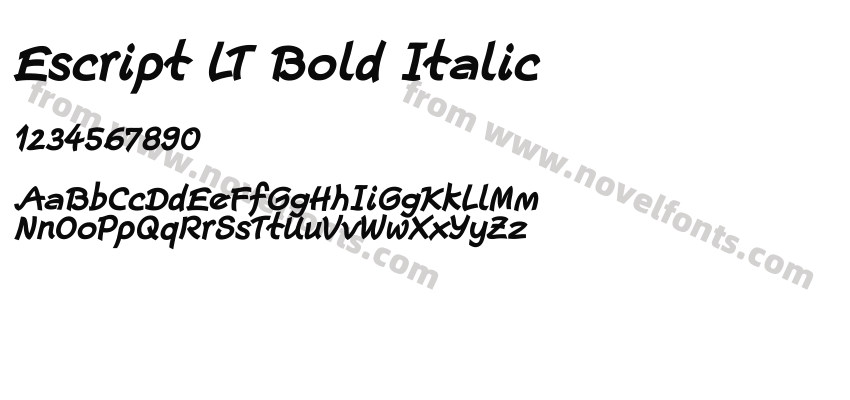 Escript LT Bold ItalicPreview