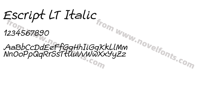 Escript LT ItalicPreview