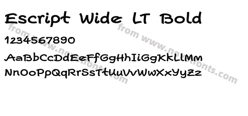 Escript Wide LT BoldPreview