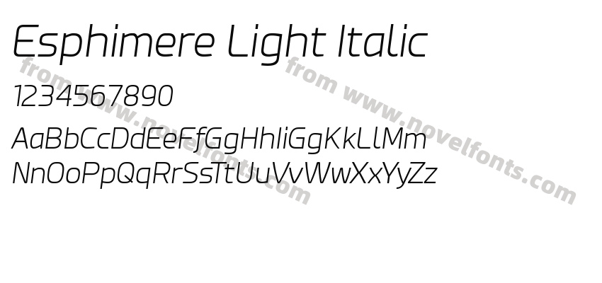 Esphimere Light ItalicPreview