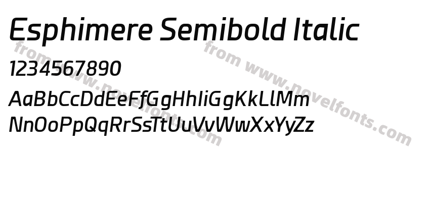 Esphimere Semibold ItalicPreview