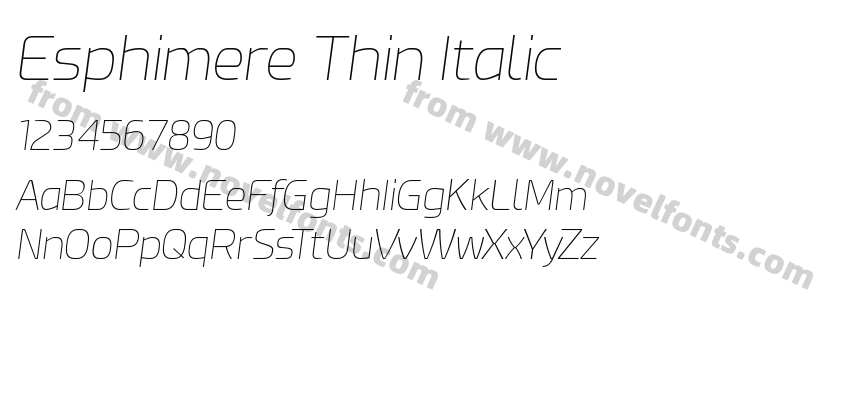 Esphimere Thin ItalicPreview