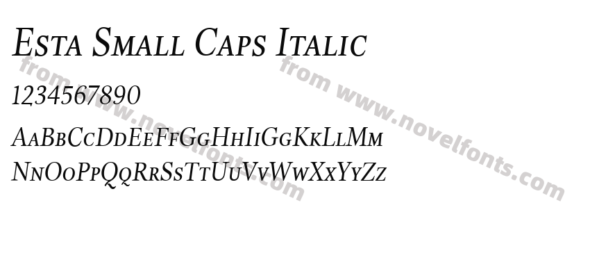 Esta Small Caps ItalicPreview