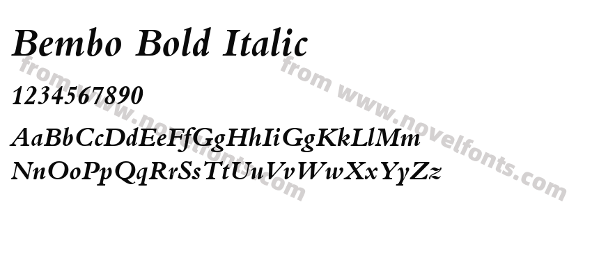 Bembo Bold ItalicPreview