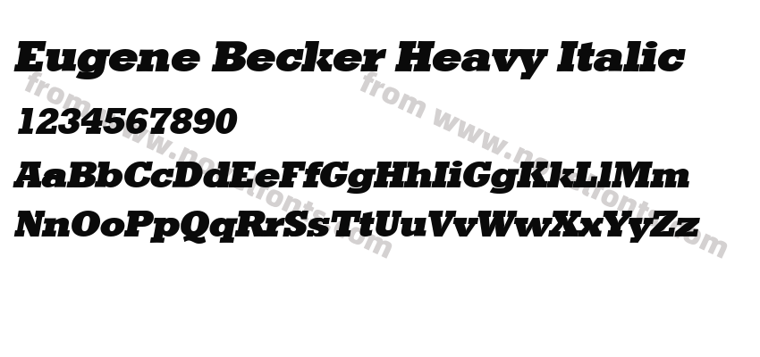 Eugene Becker Heavy ItalicPreview