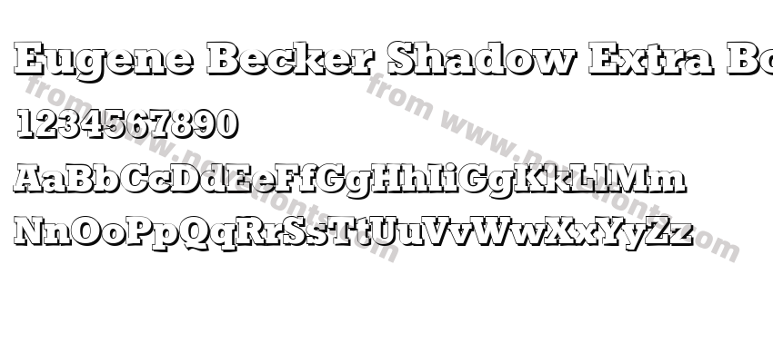 Eugene Becker Shadow Extra Bold RegularPreview