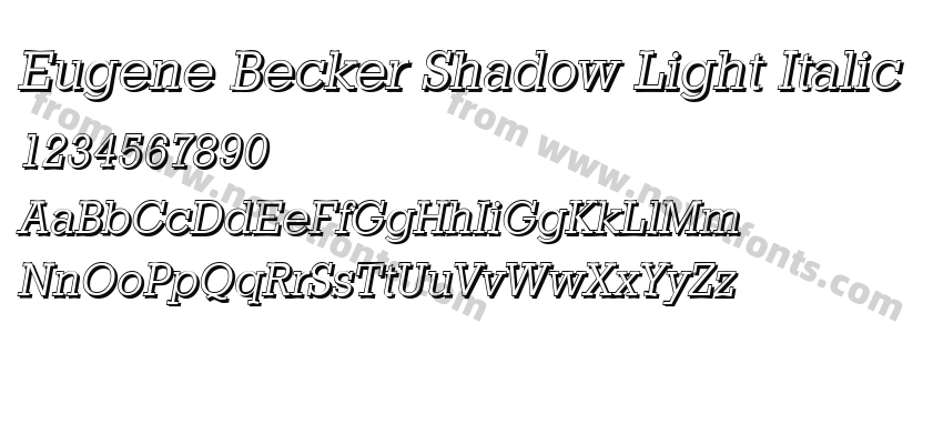 Eugene Becker Shadow Light ItalicPreview