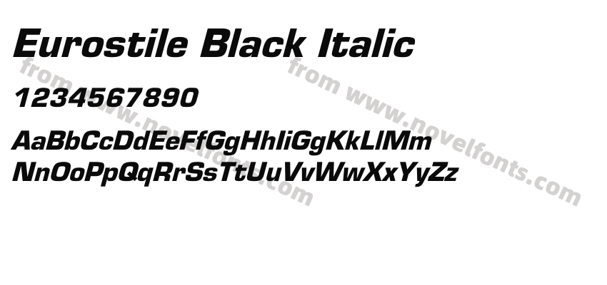 Eurostile-Black ItalicPreview