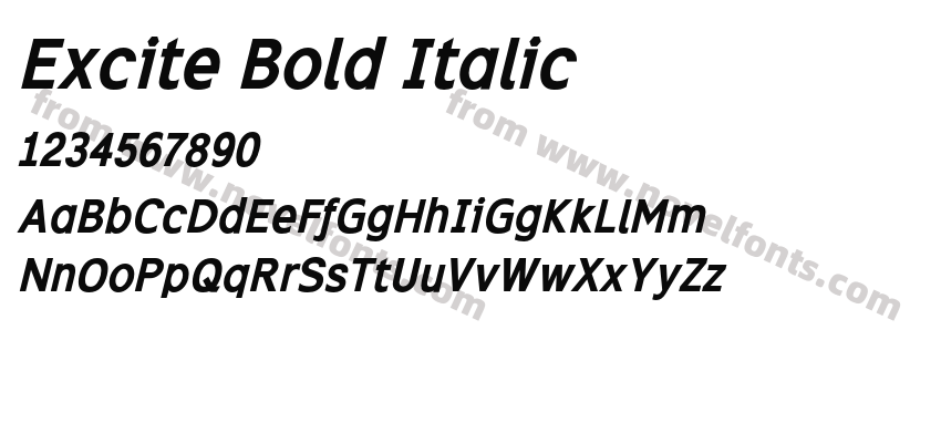 Excite Bold ItalicPreview