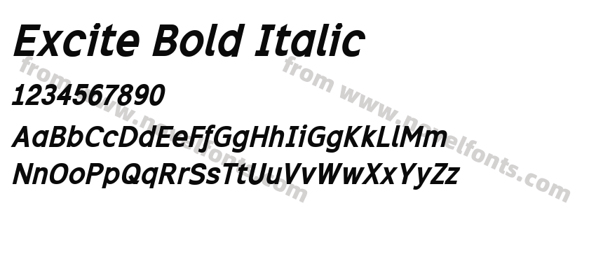 Excite Bold ItalicPreview