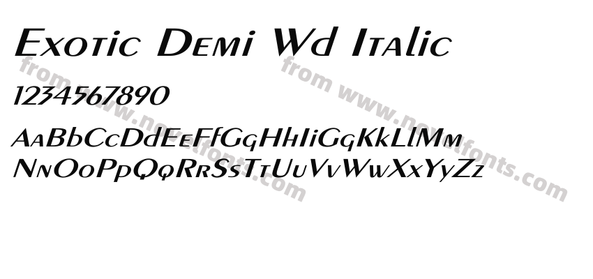 Exotic-Demi Wd ItalicPreview