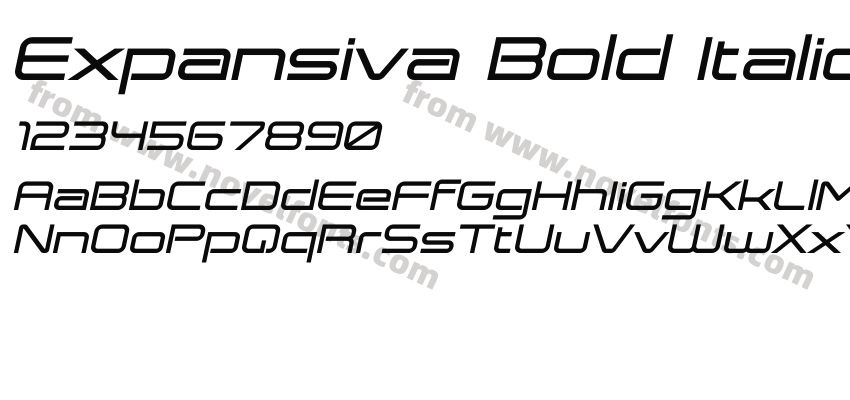 Expansiva Bold ItalicPreview