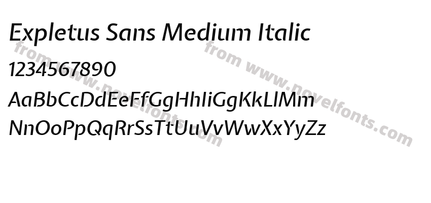 Expletus Sans Medium ItalicPreview