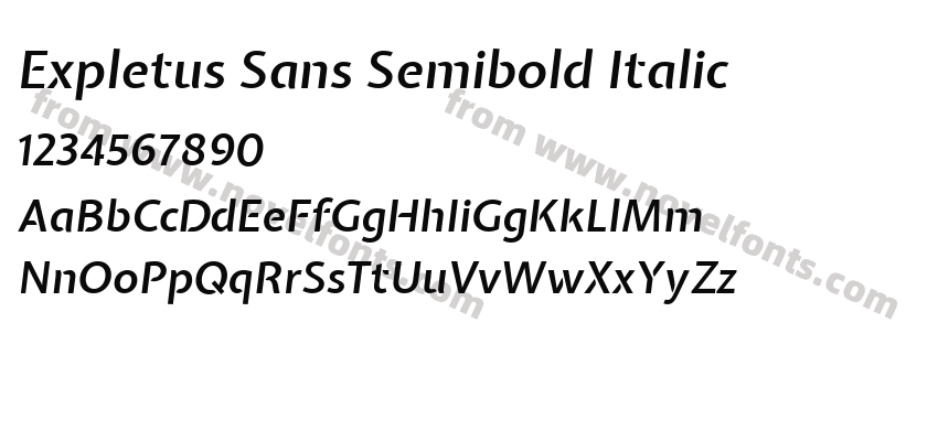 Expletus Sans Semibold ItalicPreview