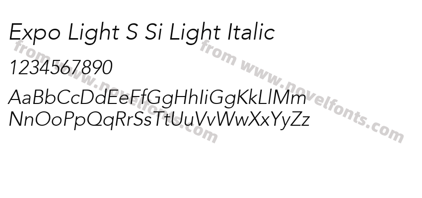 Expo Light SSi Light ItalicPreview