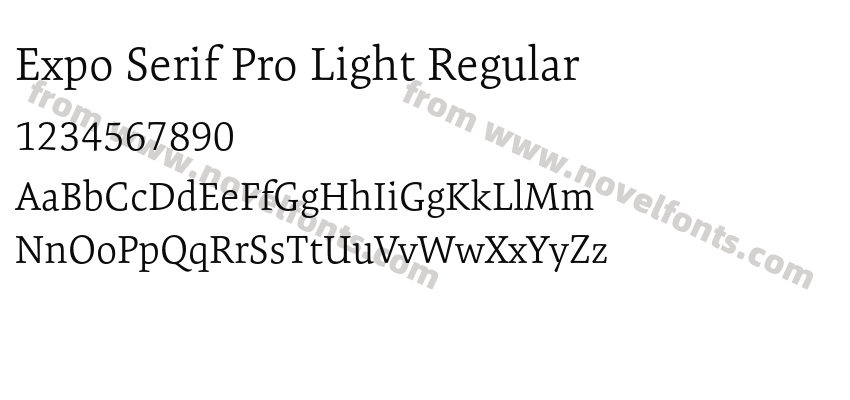 Expo Serif Pro Light RegularPreview