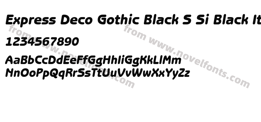 Express Deco GothicBlack SSi Black ItalicPreview