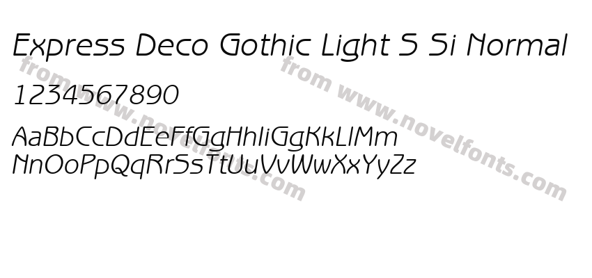 Express Deco GothicLight SSi NormalPreview