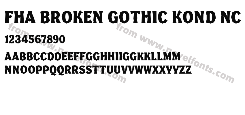 FHA Broken Gothic Kond NCPreview