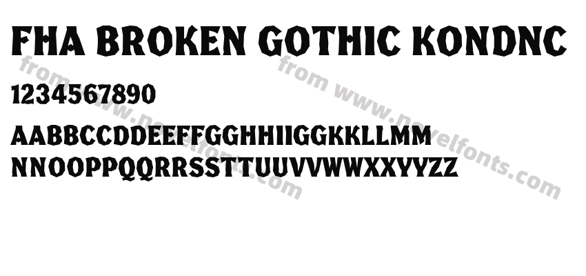 FHA Broken Gothic KondNCPreview