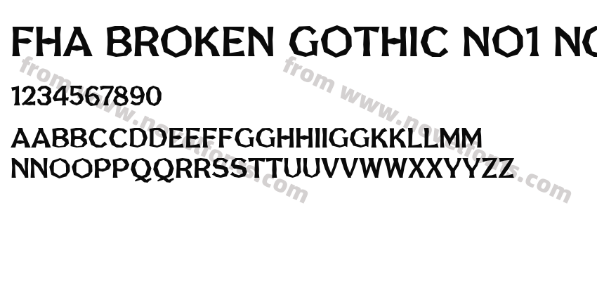 FHA Broken Gothic No1 NCPreview