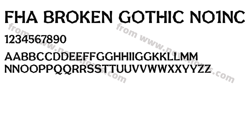 FHA Broken Gothic No1NCPreview