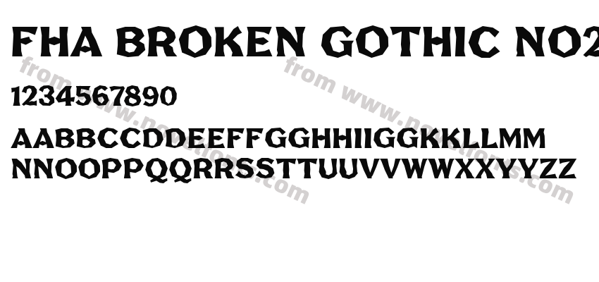 FHA Broken Gothic No2 NCPreview