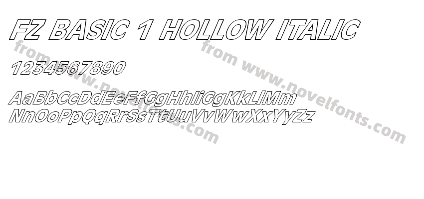 FZ BASIC 1 HOLLOW ITALICPreview