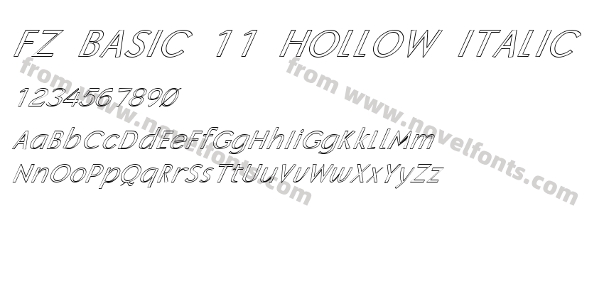 FZ BASIC 11 HOLLOW ITALICPreview