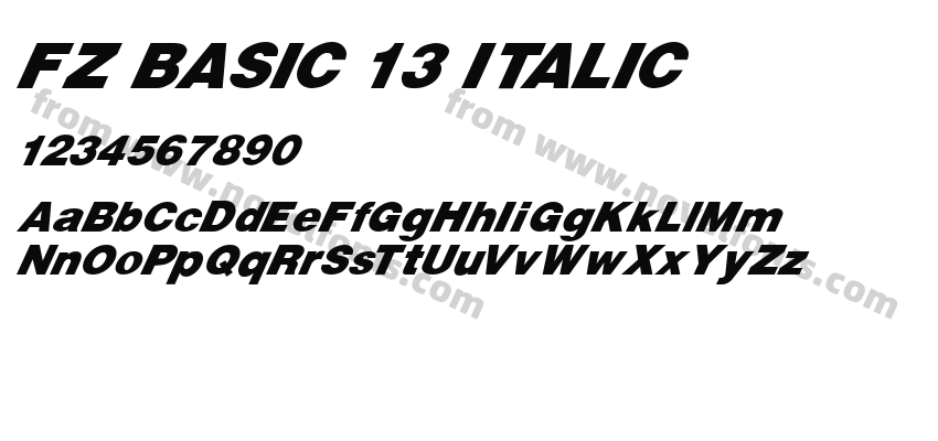 FZ BASIC 13 ITALICPreview