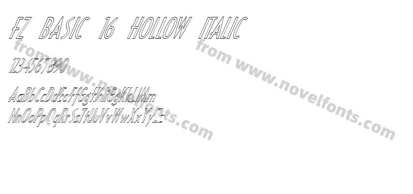 FZ BASIC 16 HOLLOW ITALICPreview